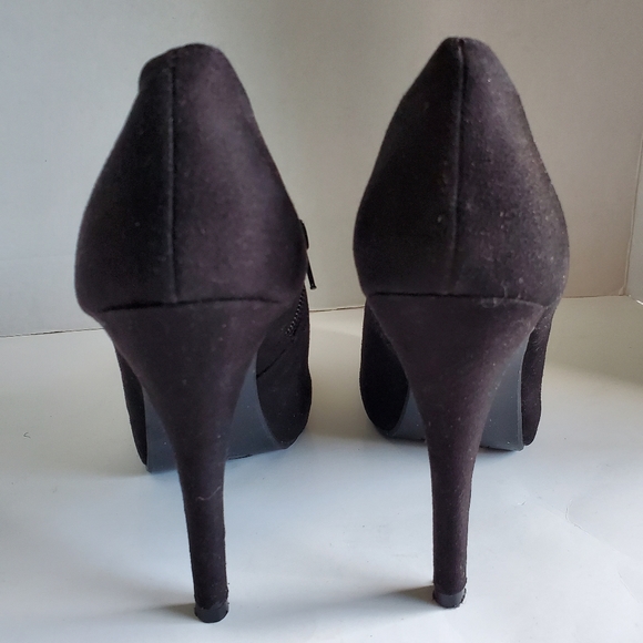 New Look Faux Suede Hidden Platform Bootie, Black, 9 - Picture 4 of 5